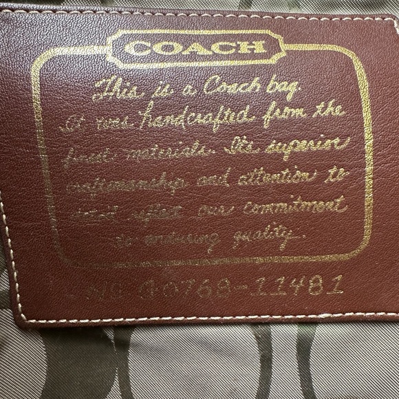 Coach Bleeker Tattersal Plaid Travel Tote Bag Brown Leather Trim & Zip pocket - Picture 13 of 16